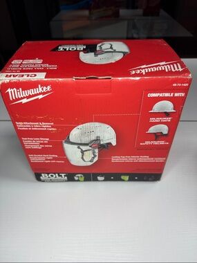 Milwaukee BOLT Full Face Shield Clear 48-73-1420 Hard Hat Visor Safety NIB